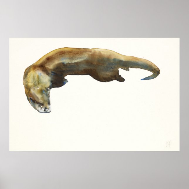 Gold watercolour on paper poster (Front)