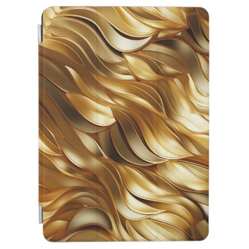 Gold Wave Pattern abstract iPad Air Cover