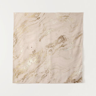 Gold Waves: Abstract Marble Tapestry