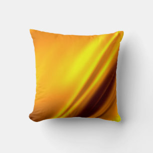 Gold waving abstract background throw pillow