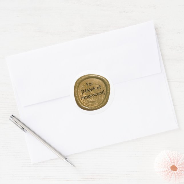 Gold Wax Seal Stamp Sticker (Envelope)
