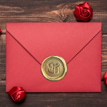 Gold Wax Seal Vintage Customized Wedding Stickers<br><div class="desc">Classy printed wax seal design sticker with gold colors to personalize with your initials for any occasion,  from weddings to baby showers!</div>