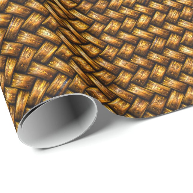 Gold Weave 1A-1B Image Options Wrapping Paper (Roll Corner)