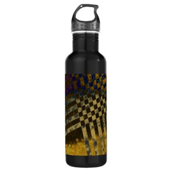 Gold Weave Water Bottle by DeepFlux at Zazzle