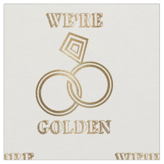 Gold Wedding Anniversary Romantic Gold Rings Fabric
