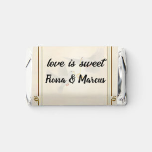 Gold Wedding Candy Favor Labels Elegant Luxury