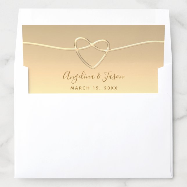 Gold Wedding Envelope Liner (In Envelope)