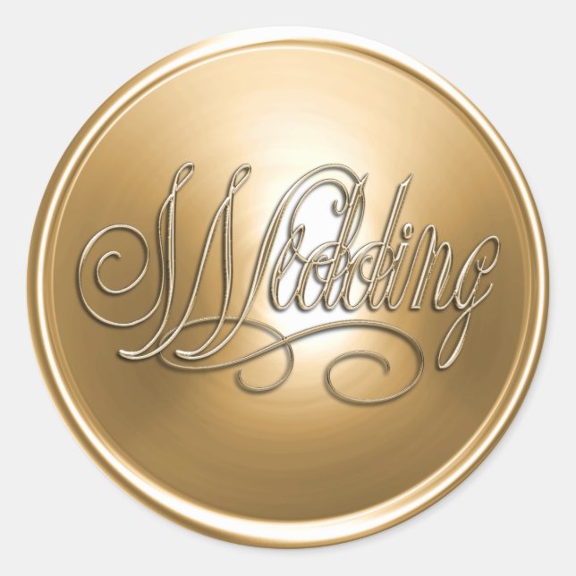 Gold Wedding Envelope Seal (Front)