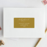 Gold Wedding Guest Individual Address Labels<br><div class="desc">Elevate your wedding invitation ensemble with our Elegant Gold Individually Printed Guest Address Envelope Labels. Meticulously designed for a seamless fit on A7 envelopes, each label measures a little larger than 3 1/2 x 1 3/4 inches, ensuring a touch of refined sophistication for your mailing needs. Crafted with precision, these...</div>