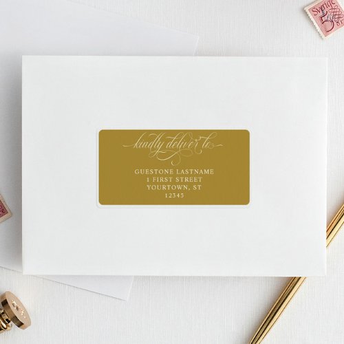 Gold Wedding Guest Individual Address Labels