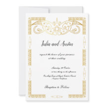 Gold Wedding Invitation