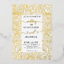 Gold Wedding Invitation