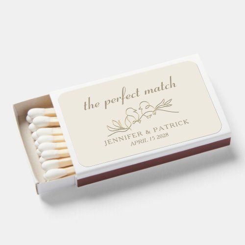 Gold Wedding  Matchboxes