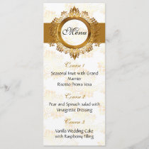 gold wedding menu