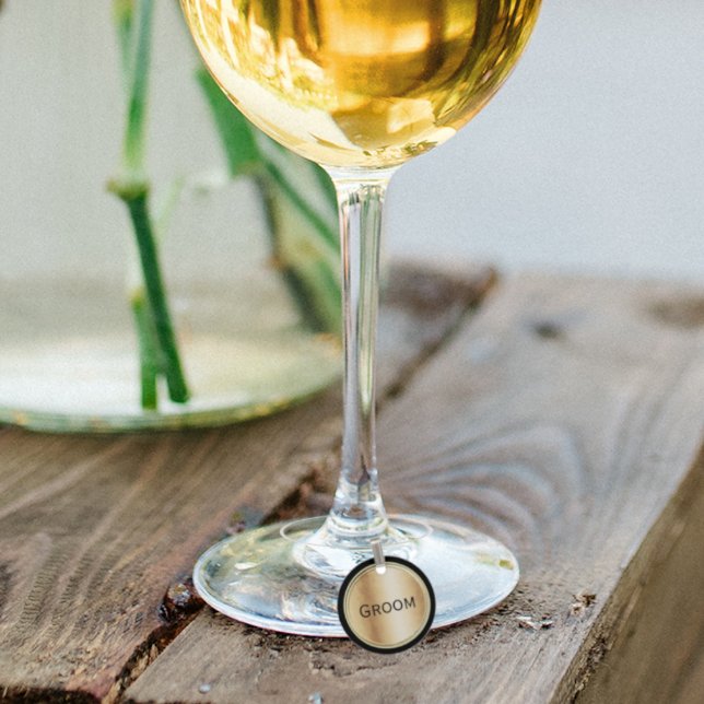 Gold Wedding Party or Special Occasion Wine Glass Charm (Creator Uploaded)