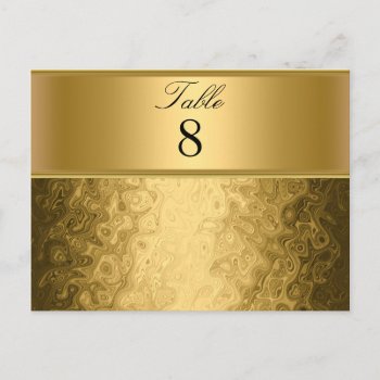 Gold Wedding Party Table Numbers by invitesnow at Zazzle