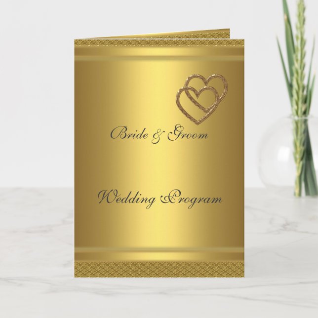 Gold  Wedding Program (Front)