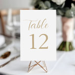 Gold Wedding Reception Table Numbers<br><div class="desc">Simple layout for your Wedding Reception Table Numbers in the color gold. For inquiries about custom design changes by the independent designer please email paula@labellarue.com BEFORE you customize or place an order.</div>