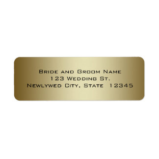 Gold Wedding Return Address Labels