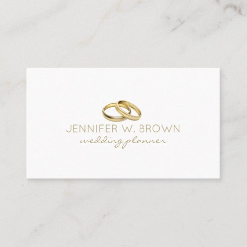 Gold Wedding Ring Jewelry Business Card