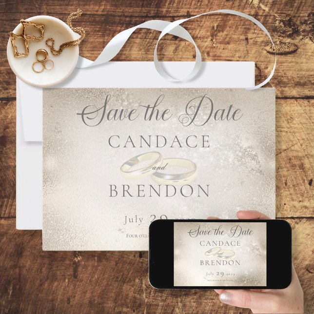 Gold Wedding Rings on Gold Wedding Save The Date (Creator Uploaded)