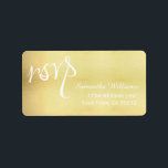 Gold Wedding RSVP Labels<br><div class="desc">Faux Gold Foil Wedding RSVP Labels</div>