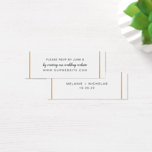 Gold wedding rsvp website card (Desk)