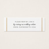 Gold wedding rsvp website card (Front)