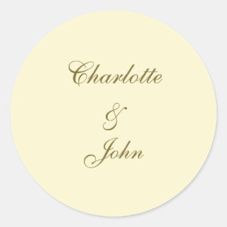 gold wedding stickers