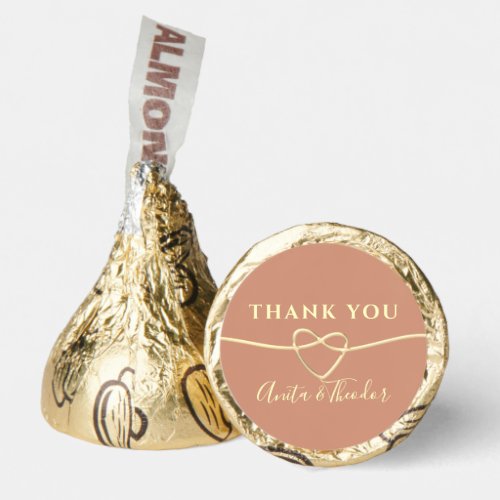 Gold Wedding Thank You Hersheys Kisses