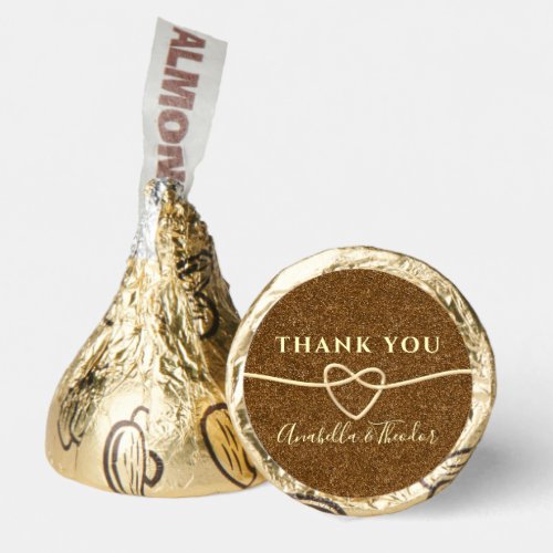 Gold Wedding Thank You Hersheys Kisses