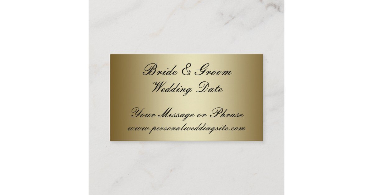gold wedding website insert