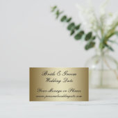 Gold Wedding Website Insert Card for Invitations (Standing Front)