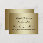 Gold Wedding Website Insert Card for Invitations