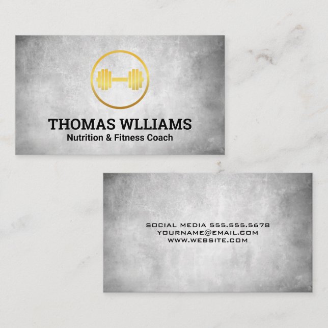 Gold Weight Logo Business Card (Front/Back)
