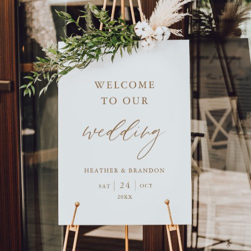 Gold Welcome To Our Wedding Welcome Sign