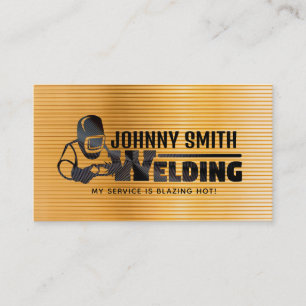 Gold Welding Slogans Business Cards