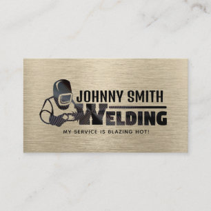 Gold Welding Slogans Business Cards