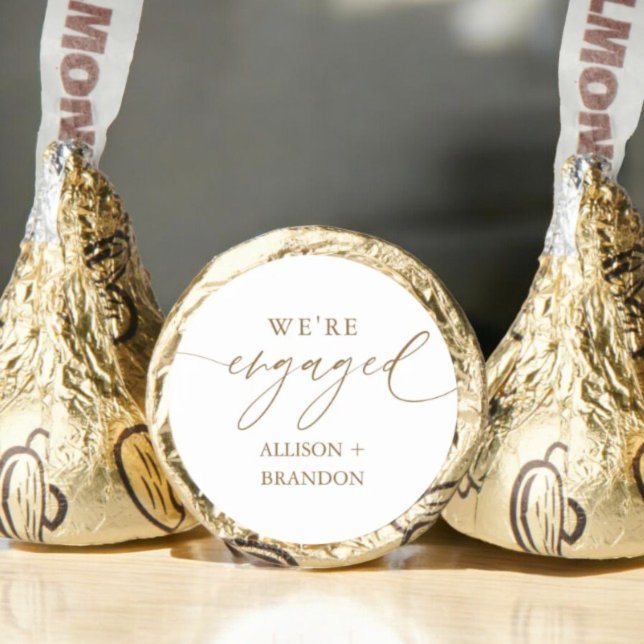Gold We're Engaged Engagement Party Favors (Creator Uploaded)