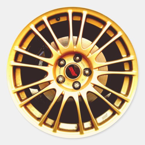 Gold Wheel Sticker