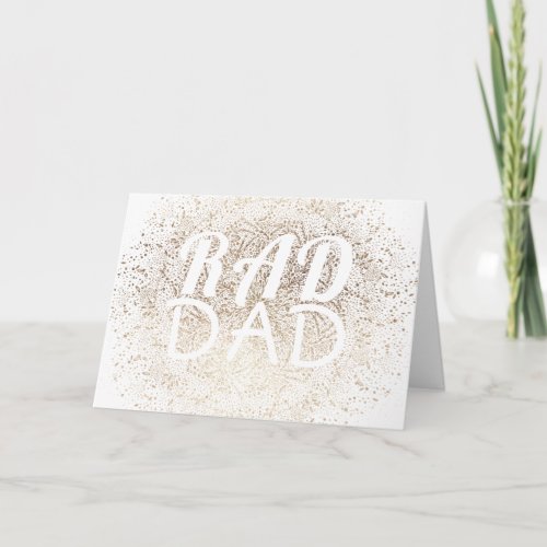Gold Whimsical RAD DAD Formal Elegant Fathers Day Card