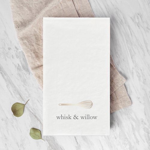 Gold Whisk  Bakery or Catering Company Name Paper Guest Towels