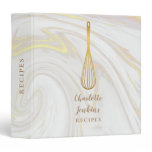 Gold Whisk Marble Swirls Recipe 3 Ring Binder Gold Whisk Marble Swirls Recipe 3 Ring Binder
