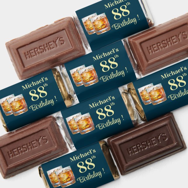 Gold Whiskey Theme 88th Birthday Party Hershey's Miniatures (Assorted)