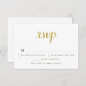 Gold White 50th Anniversary RSVP Card (Front/Back)