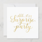Gold & White | 50th Surprise Wedding Anniversary Invitation (Front)
