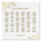 Gold & White Alphabetical Wedding Seating Chart