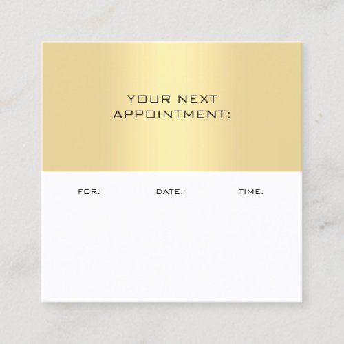 Gold White Appointment Reminder Elegant Template
