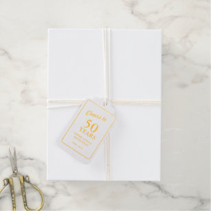 Gold White Art Deco Sweet Sixteen Birthday Foil Gift Tags