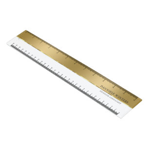 Gold & White Background Black Typography Ruler